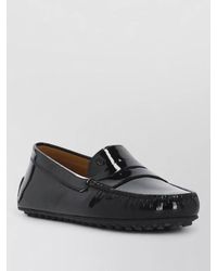 Tod's - Polished Leather Loafers Patent Finish - Lyst