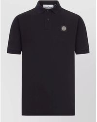Stone Island - Cotton Polo Shirt With Logo Patch - Lyst