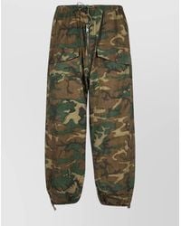 Givenchy - Camouflage Cotton Drawstring Trousers - Lyst