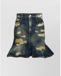 Marc Jacobs - Straight Jean Skirt With Rip And Repair - Lyst