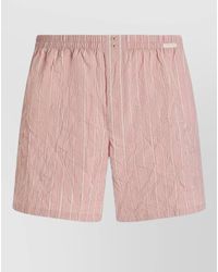 Dolce & Gabbana - Striped Embossed Swim Shorts Soft Viscose - Lyst