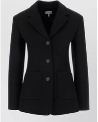 Loewe - Wool Blend Blazer Notch Lapel Single Breasted - Lyst