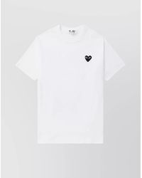 Comme des Garçons - Cotton Logo Appliqué Crew Neck Short-Sleeve T-Shirt - Lyst