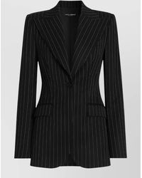 Dolce & Gabbana - Pinstriped Single-Breasted Blazer - Lyst