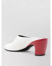Dries Van Noten - Leather Mules Closed Round Toe Block Heel - Lyst
