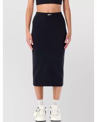 Off-White c/o Virgil Abloh - Logo-Trim Midi Pencil Skirt - Lyst