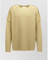 Jil Sander - Geometric Neckline Wool Jumper - Lyst