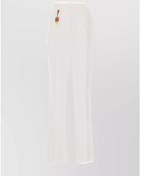 Elisabetta Franchi - High-Waisted Trousers Wide-Leg Design Front Pleats - Lyst