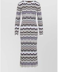 Missoni - Zigzag Metallic Knit Maxi Dress - Lyst