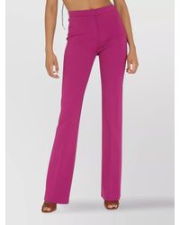 Pinko - Viscose Trousers With Flared Leg And High Waist - Lyst