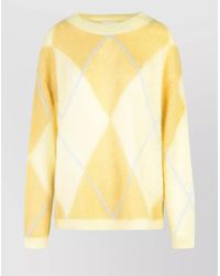 Ganni - Mohair Blend Crew Neck Sweater - Lyst