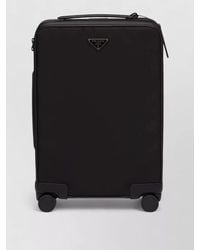 Prada - Leather Trolley Suitcase - Lyst