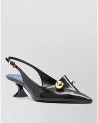 Lanvin - Slingback Pumps Pointed Toe Curved Heel - Lyst