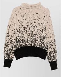 Alysi - Gradient Roll Neck Chenille Knit Sweater - Lyst