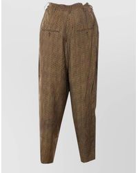 Uma Wang - Priya Trousers Geometric Pattern Pleated Design - Lyst