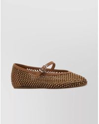 Le Silla - Crystal-Embellished Mesh Ballerina Shoes - Lyst