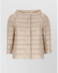 Herno - Quilted 3/4 Sleeves Lightweight Down Jacket - Lyst
