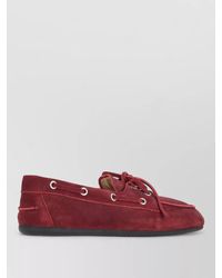 Miu Miu - Suede Loafers Bow Detail Rubber Sole - Lyst