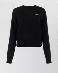 Palm Angels - Cashmere Blend Ribbed Crewneck Sweater - Lyst