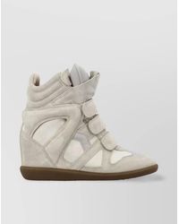 Isabel Marant - Leather Wedge Hi-Top Sneakers - Lyst