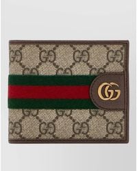 Gucci - Printed Canvas Bi-Fold Wallet - Lyst