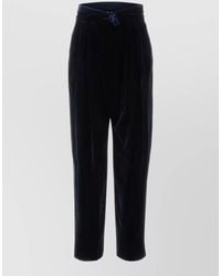 Giorgio Armani - Velvet High-Rise Trousers - Lyst