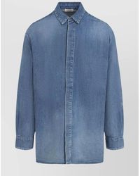 Fear Of God - Denim Oversized Long-Sleeve Shirt - Lyst