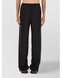 Moschino - Virgin Wool Wide-Leg Trousers - Lyst
