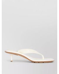 Bottega Veneta - Leather Kitten Heel Sandals - Lyst