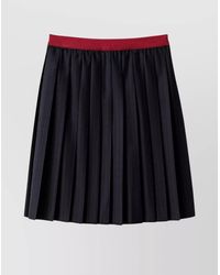 Miu Miu - Pleated Pinstripe Midi Skirt - Lyst