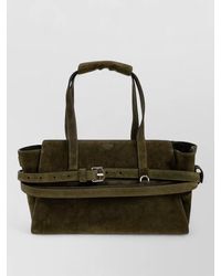 Moschino - Shoulder Bag Adjustable Strap Suede Finish Handles - Lyst