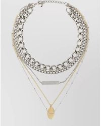 Rabanne - Layered Brass Necklace - Lyst
