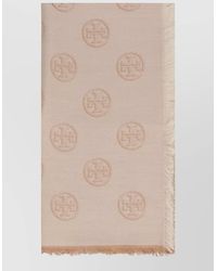 Tory Burch - Textured Scarf Fringed Edge Detail - Lyst