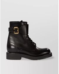 Chloé - Chunky Sole Combat Boots With Buckle Detail - Lyst