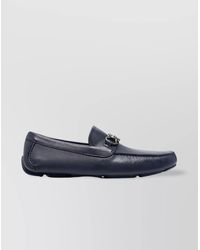 Ferragamo - Leather Loafers With Metal Bit Detail - Lyst
