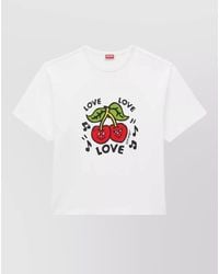 KENZO - Organic Cotton Oversized Embroidered T-Shirt - Lyst