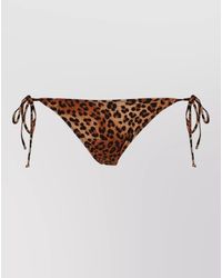 MC2 Saint Barth - Leopard Print Low Rise Tie Side Bikini - Lyst