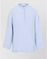 Max Mara - Linen Long-Sleeve Korean Shirt - Lyst