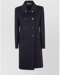 Tagliatore - Double Breasted Coat Notched Lapels - Lyst