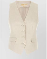 Michael Kors - Linen Blend Vest - Lyst