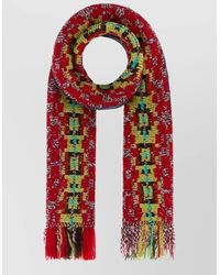 Dries Van Noten - Marka Wool Blend Scarf Fringed Loop - Lyst