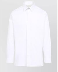Givenchy - Pointed Collar Cotton Shirt With Buttoned Cuffs - Lyst