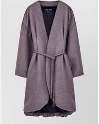 Giorgio Armani - Belted Caban Coat Midi Length - Lyst