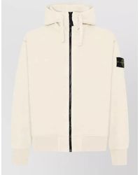 Stone Island - Cotton Oversized Zip-Up Hoodie - Lyst