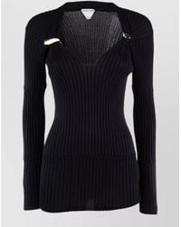 Bottega Veneta - Knitwear Long Sleeves V Neck Metal Accents - Lyst