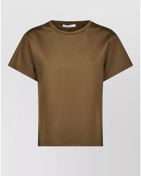 Max Mara - Crew Neck Nylon Silk Blend Top - Lyst