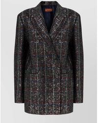 Missoni - Sequined Checked Double-Breasted Blazer - Lyst