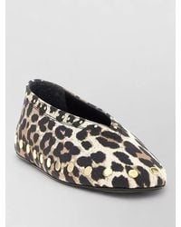 Ganni - Jenny Ballerina Flats Studs Leopard - Lyst