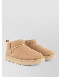 UGG - Suede Leather Classic Ultra Mini Slippers - Lyst