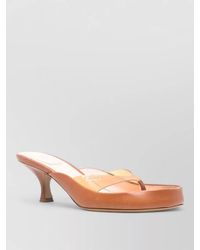 Chloé - Strappy Thong Mules Open Toe Kitten Heel - Lyst
